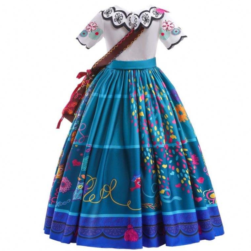 2022 Venta caliente Girls Encanto Película Dress Up Mirabel Disfraz paraniños Vestido largo con bolso