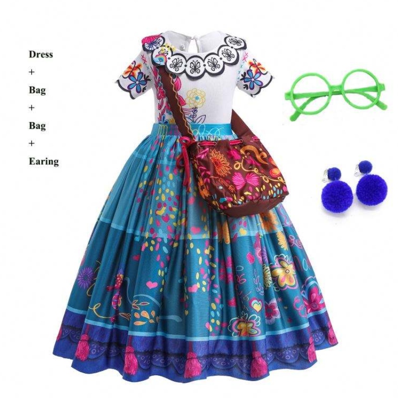 NUEVO LLEGA NIÑOS Hermoso Carnival Halloween Princess Vestido Encanto Mirabel Isabella Vestido