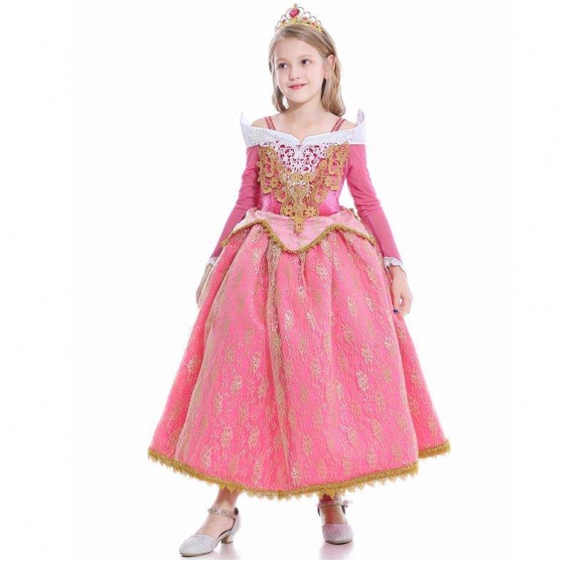 Baige 2021 New Girls Cosplay Elsa Vestidos paraniños Vestido de ropa de poliéster Anna Princess Party Vestido