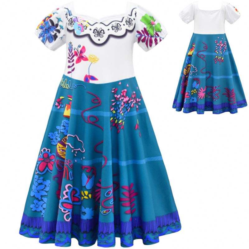 Vestido de chicas de vestuario de cosplay encanto para carnaval halloween princesa de princesa ropa de fiesta volantes