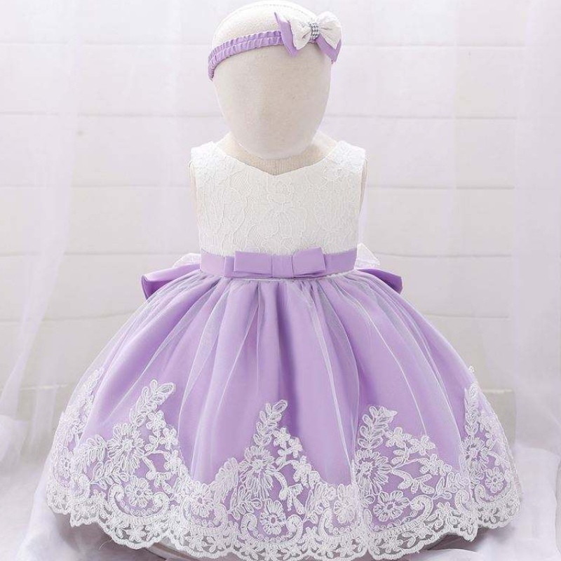 Baige Hot New Products Cloth Kid Flower Cumpleaños Niños Baby Girl Fiest Dress Diseño