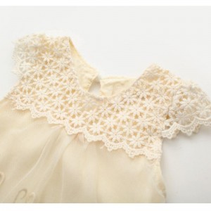 Vestido de encaje de bordado de verano Edad 2-12 vestidos de princesa de princesa