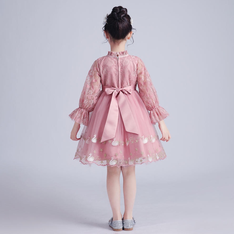 Ropa de estilo europeo ropa de vestidos denovia paranovianiños encantadores vestidos de tutor de cumpleaños para chicas de flores vestidos de vestir de pelota