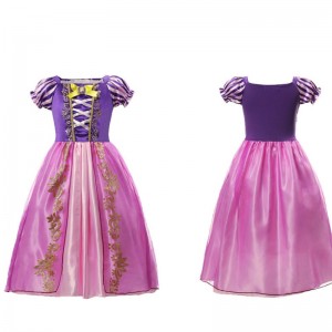 Chicas rapunzel princesa cosplay vestidos de regalo de regalo de regalo de pelota de pelota de cumpleaños