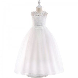 2022 Vestido de fiesta deniñas elegantes Brides de honor Blanca Princesa Vestidos paraniños para ropa Girls Vestido denovia deniños 10 12 años