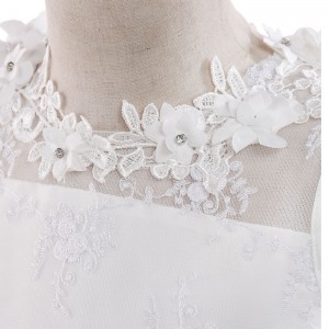 2022 Vestido de fiesta deniñas elegantes Brides de honor Blanca Princesa Vestidos paraniños para ropa Girls Vestido denovia deniños 10 12 años