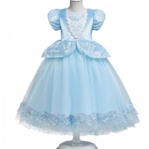Vestido de princesa azul paraniñas Halloween Party Cosplay Cosplay Kids Princess Vestida