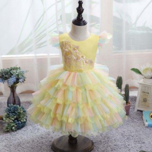 Baige Girls \\\\ \'Vestido de mangas cortas Ballet Colorido NUEVA CHICAS \\\\\' Vestido de princesa Diseño de vestido D0755