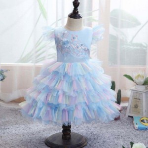 Baige Girls \\\\ \'Vestido de mangas cortas Ballet Colorido NUEVA CHICAS \\\\\' Vestido de princesa Diseño de vestido D0755