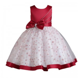 Flora Wedding Wedding Princess Dress Vestido de interpretación de piano para fiesta de cumpleaños de primer año