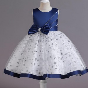 Flora Wedding Wedding Princess Dress Vestido de interpretación de piano para fiesta de cumpleaños de primer año