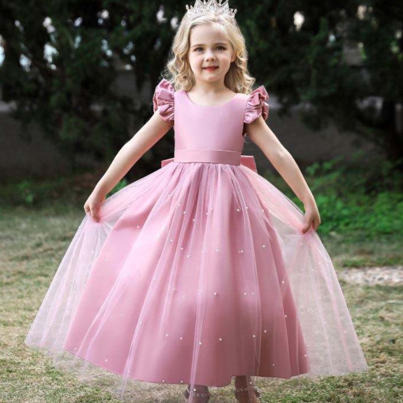4-14 años vestido de encaje de flores ropa princesa de princesa certamen de vestidos largos vestidos paraniños paraniñas ropa denoche de boda