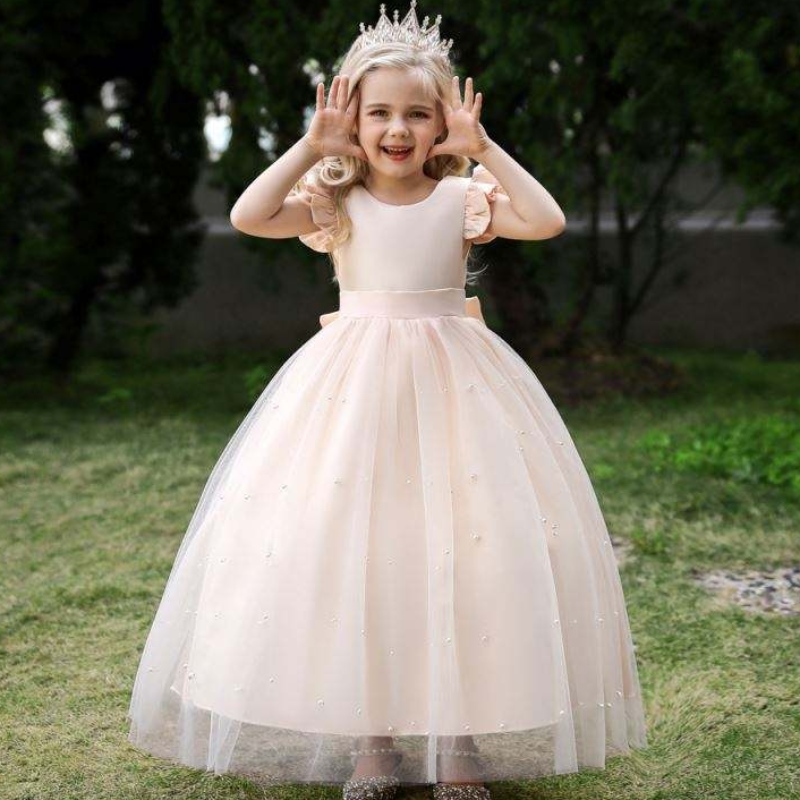 4-14 años vestido de encaje de flores ropa princesa de princesa certamen de vestidos largos vestidos paraniños paraniñas ropa denoche de boda