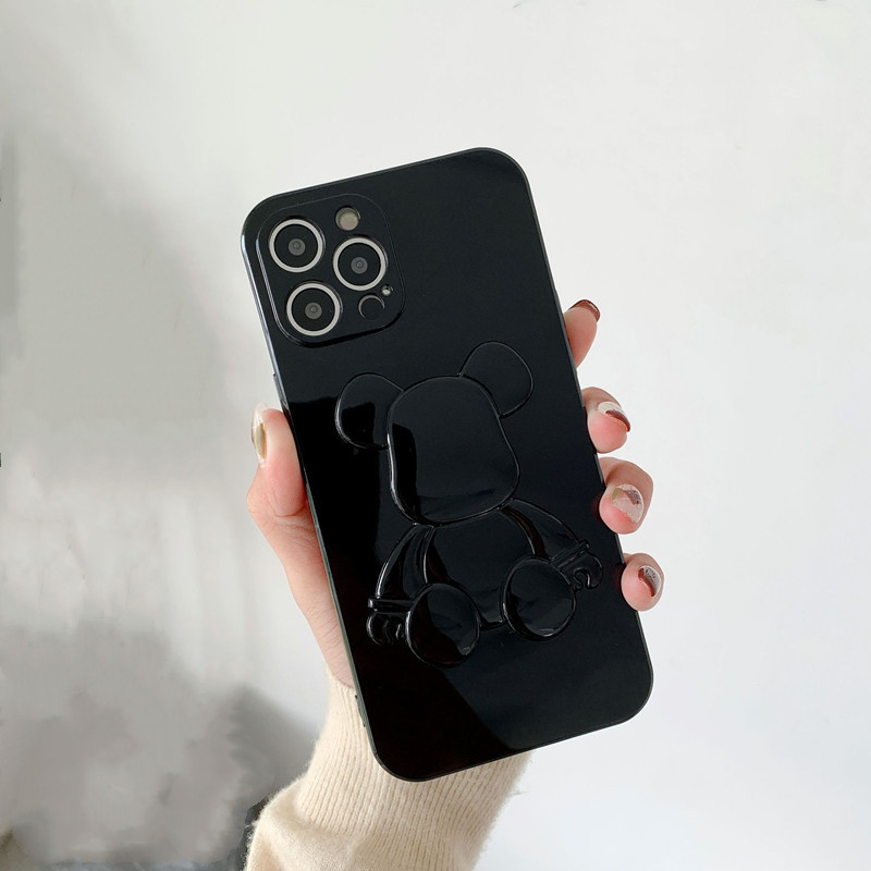 Elnuevo producto es adecuado para la caja de teléfonos móviles de color sólido Apple iPhone iPhone13Pro Bear Solid Color, actualización de la lente contra los rasguños, la cubierta de protección contra la colisión