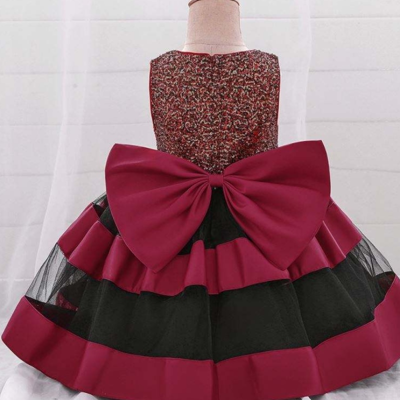Baige Wholesale Girl Clothen Fluffy Prom Maxi Moda Cape Cake Dress Appliche Formal Girl Princess Vestidos paraniños L1919xz