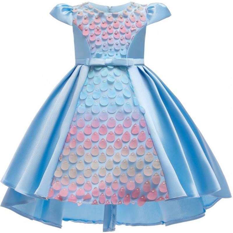 Baige New Design Kids Kids de lentejuelas Girl Frock Girls Vestidos de fiesta Hermoso vestido de princesa