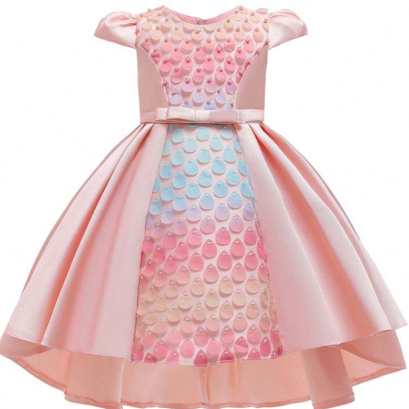 Baige New Design Kids Kids de lentejuelas Girl Frock Girls Vestidos de fiesta Hermoso vestido de princesa