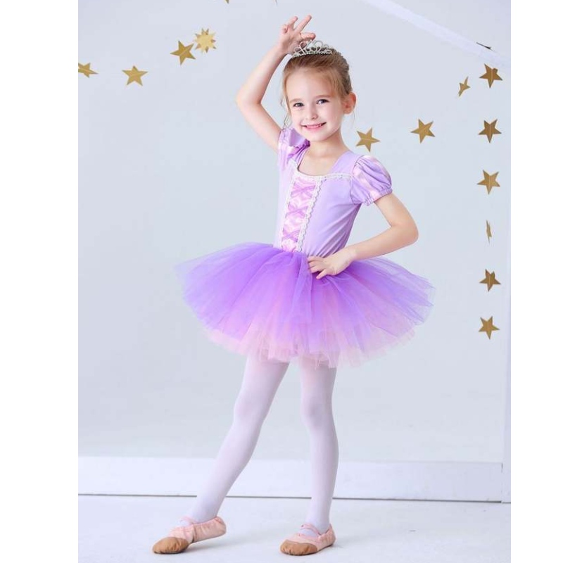 Baige Princess Elsa Cotton Clothing Children Apparel Realice ropa Event Fiest Farty Vestido Balllet Diseño Tutu