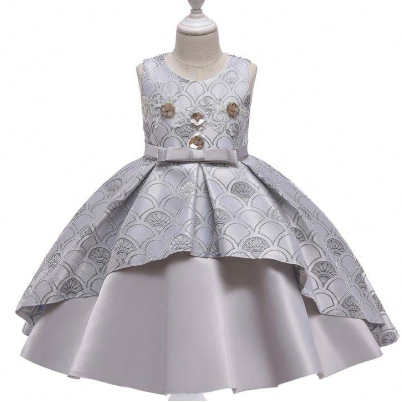 Baige Summer Nuevo diseño Beauty Lace Niños Vestidos sin mangas paraniñas Casuales Vestidos para bebés