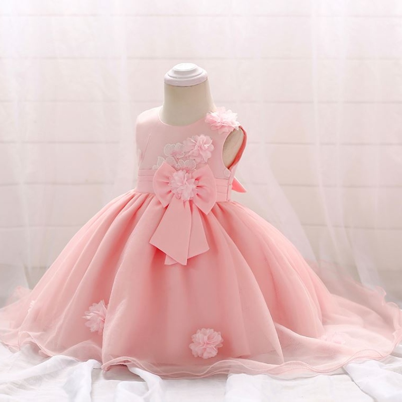 Girls Flower Girl Dress Kids Wedding Vestes Fiest First Communion Vestido de moda de fiesta de flores de cumpleaños