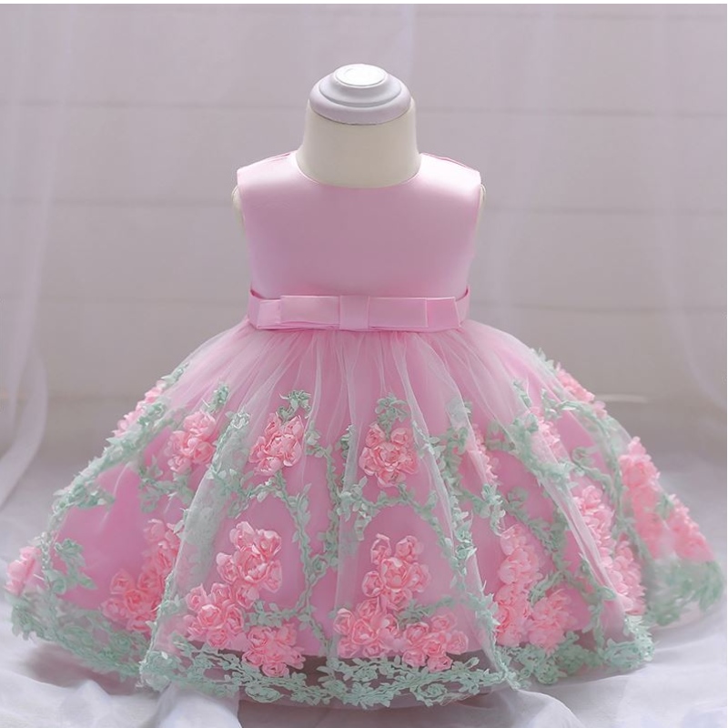 Baige Children Fashion Party Frock Fiesta paraniños Vestido deniña de flores paraniños 0-2 años