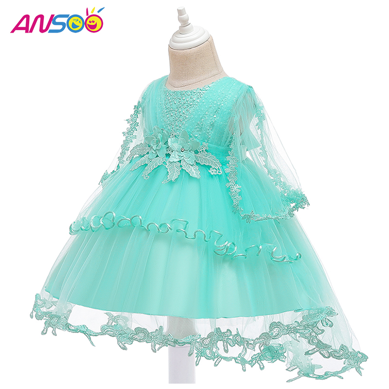 Ansoo Princess Flower Girl Dress Tutu Tutu Boda Fiesta de cumpleaños Vestidos paraniñas Diseño de adolescentes