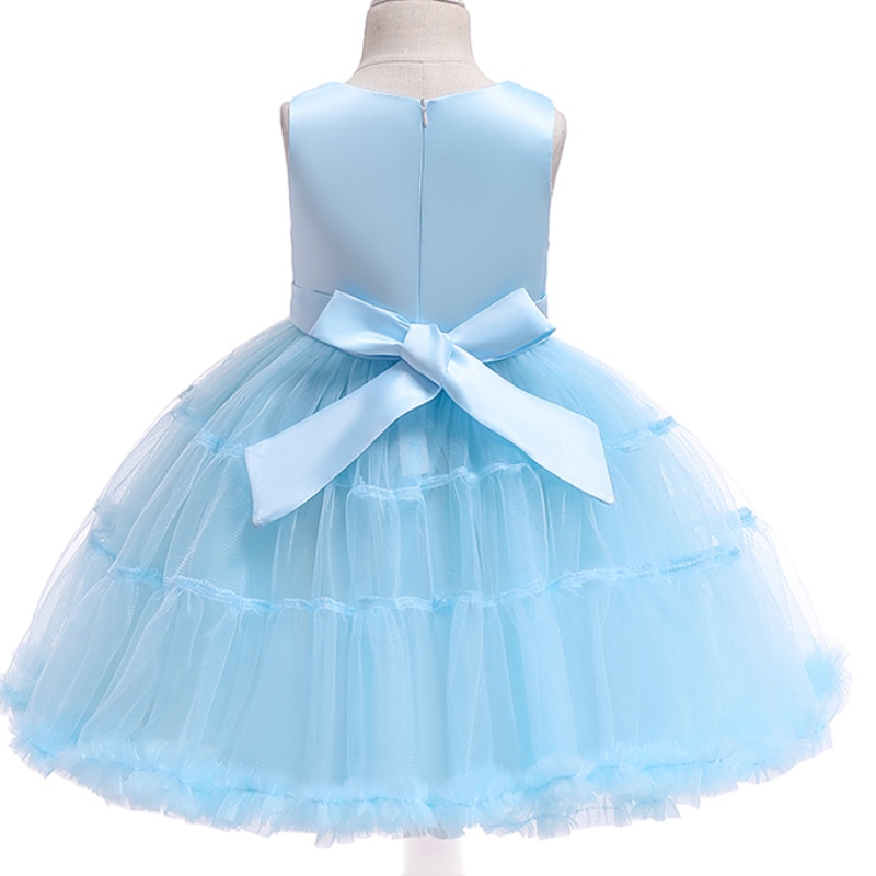 Ansoo Unicornio Rainbow Baby Girl Vestidos de cumpleaños Cotton Girl Princess Party Vestidos denovia morados para 1-6 Y Girls Tutu