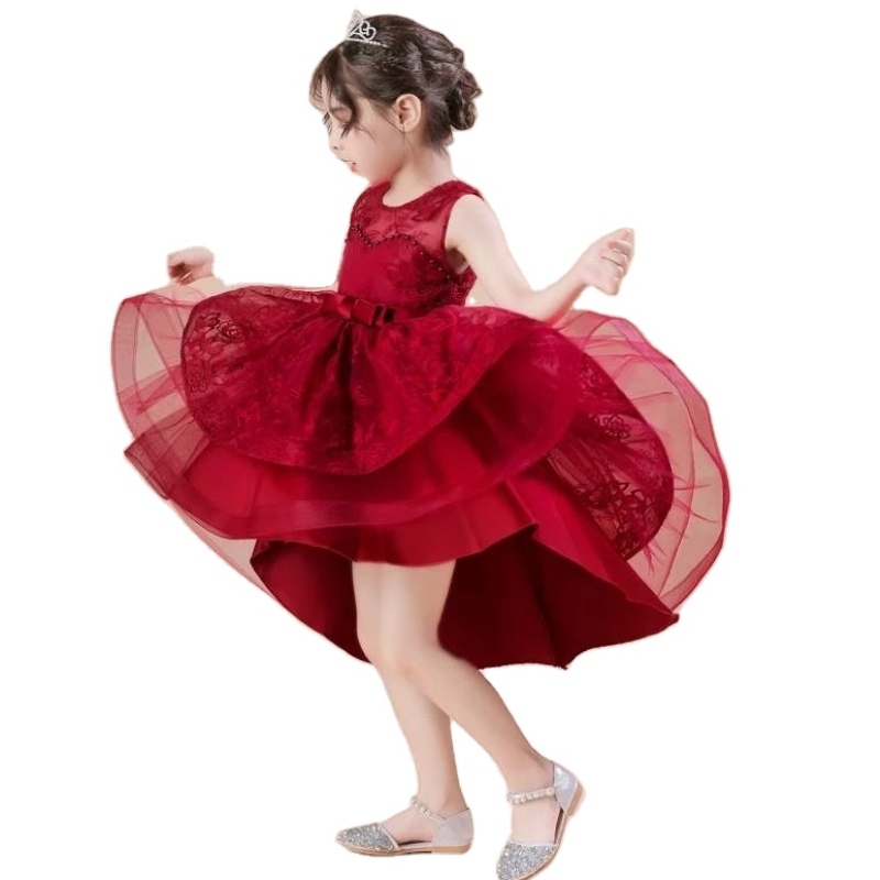 Niños vestidos de fiesta de bodas de arrastre elegantesniñas princesa princesa vespertina vestimenta ceremonia deniños