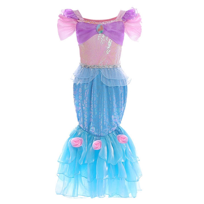 Girl Little Little Mermaid Princess Fancy Disfraz Vestidos de verano Vestidos de verano