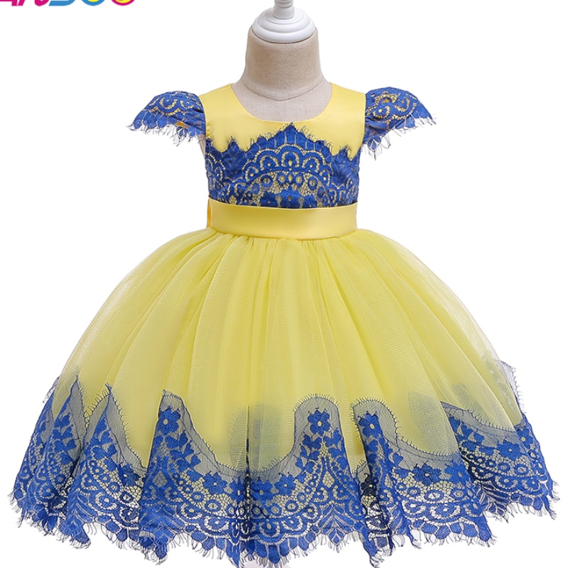 Vestido de lentejuelas de color choque de Ansoo New Children con lente
