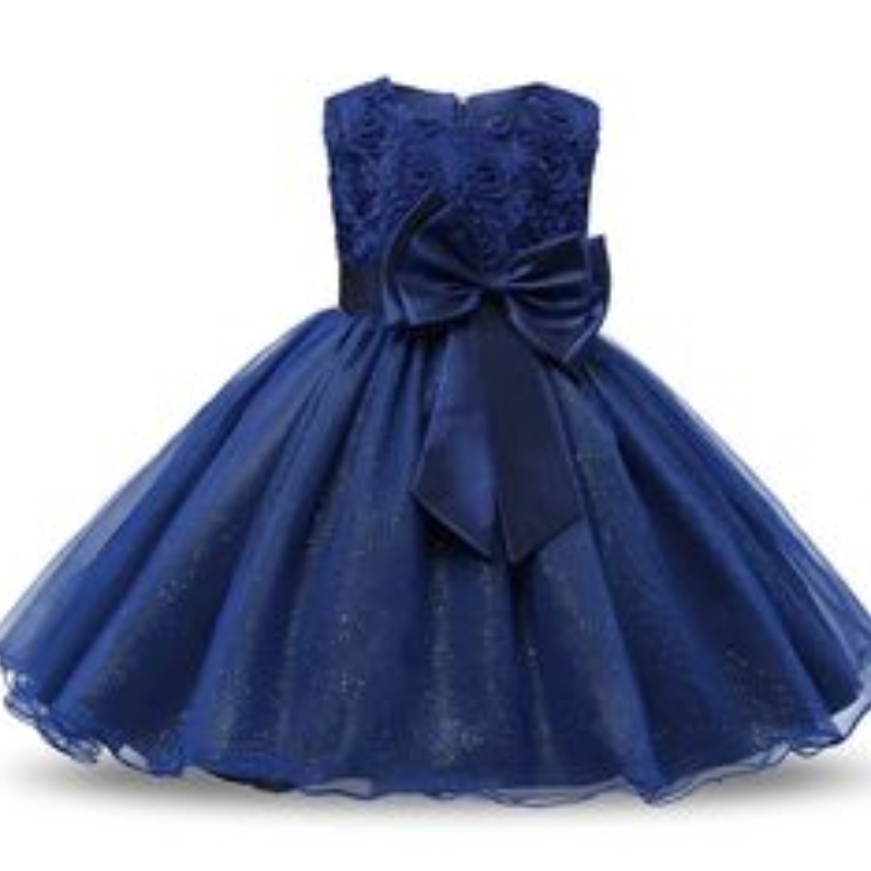 Vestido de Navidad paraniñas paraniños Lace Flower Princess Dress Children Big Bow Bode Bedding Fiesta Vestidos Vestidos Año Nuevo