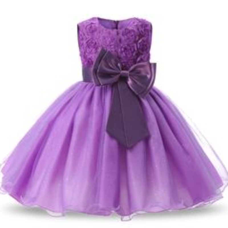 Vestido de Navidad paraniñas paraniños Lace Flower Princess Dress Children Big Bow Bode Bedding Fiesta Vestidos Vestidos Año Nuevo