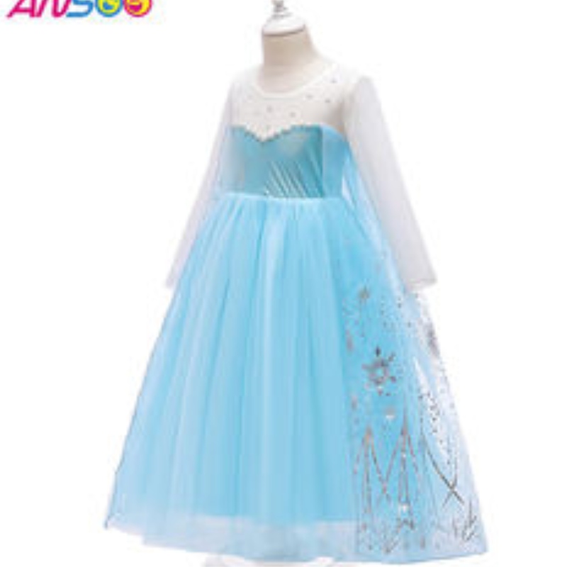 Ansoo 2022 Girls Elsa Princess Dress Disfraz para la fiesta de cumpleaños Vestido de cosplay de Halloween Fancy Halloween
