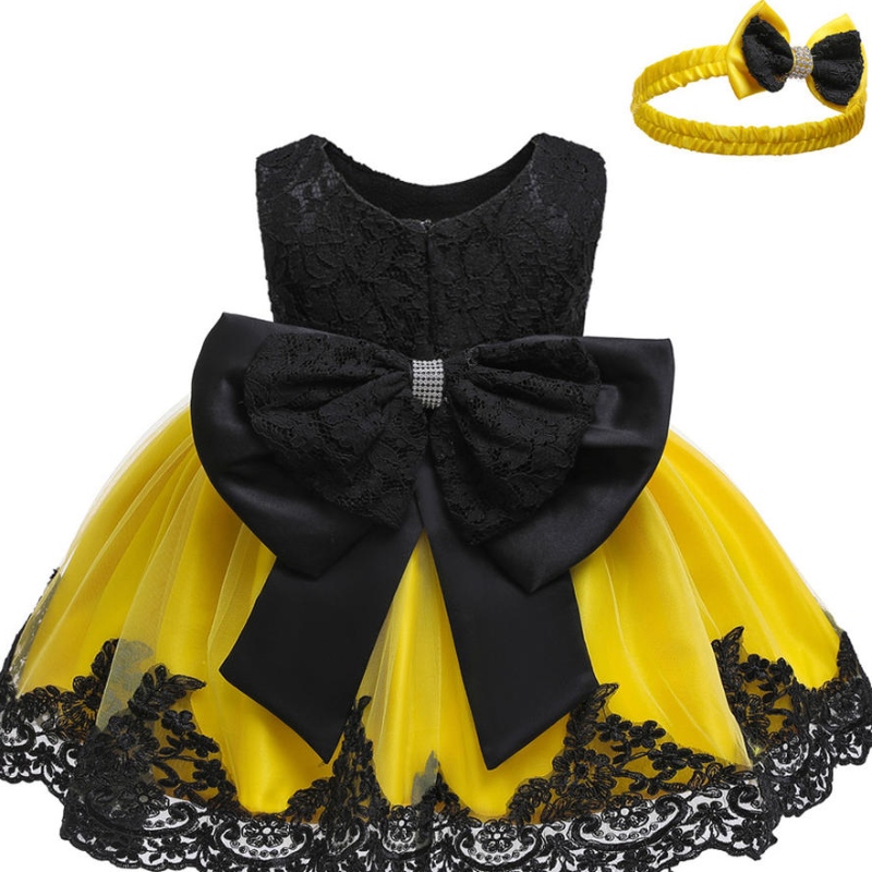 Ropa deniña vestida de pelota princesa vestida infantil baptismo bautismo fiestaniños vestidos deniña con arco grande