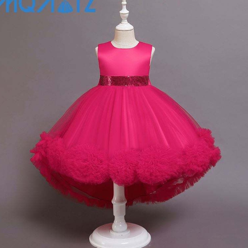 Baige Hot Sale Girl Princess Party Vestido Frock Kids Fiesta de vestidos largos Vestido de flores de vestidos largos