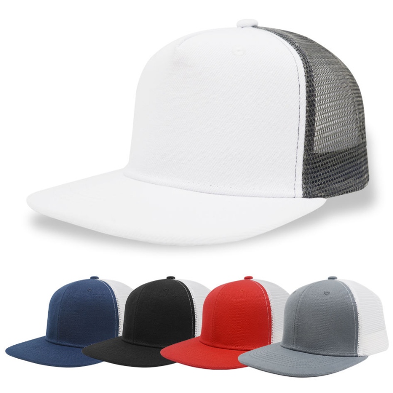 Capilla de béisbol de sombrero de camionero de algodón de color personalizado con logotipo de bordado, gorra de béisbol de camionero angustiado