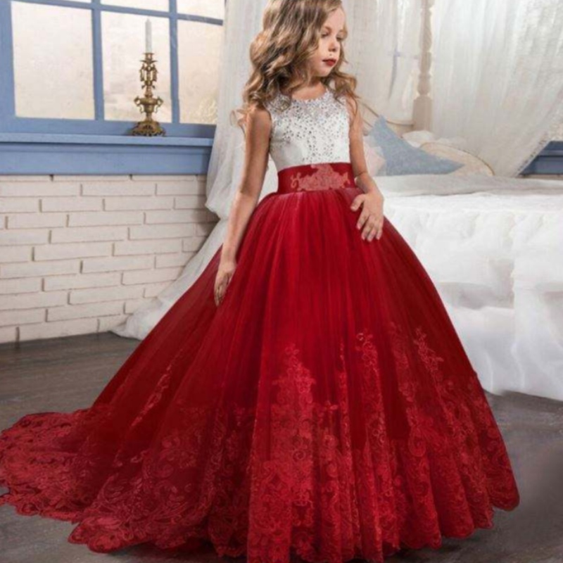 Baigenew Design Vestidos deniña de flores premium Patrones de la fiesta de bodas deniñas paraniños