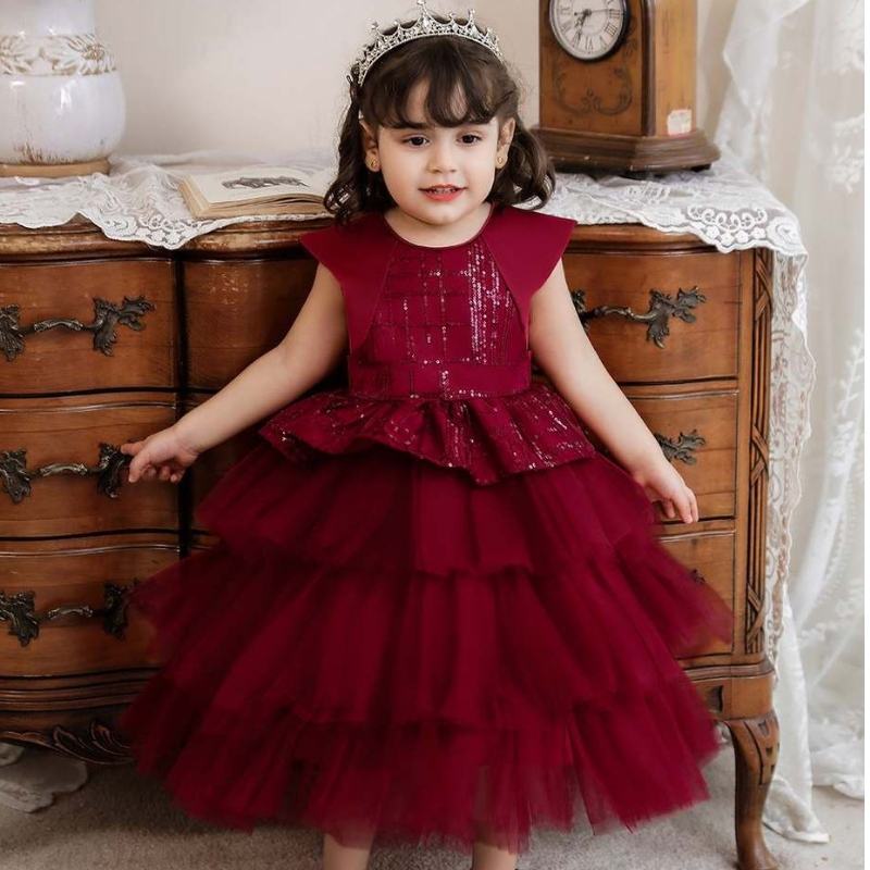 Baige Nuevo diseño paraniños pequeños infantiles princesa tul tulle tutu vestidos de fiesta de bodas paraniños