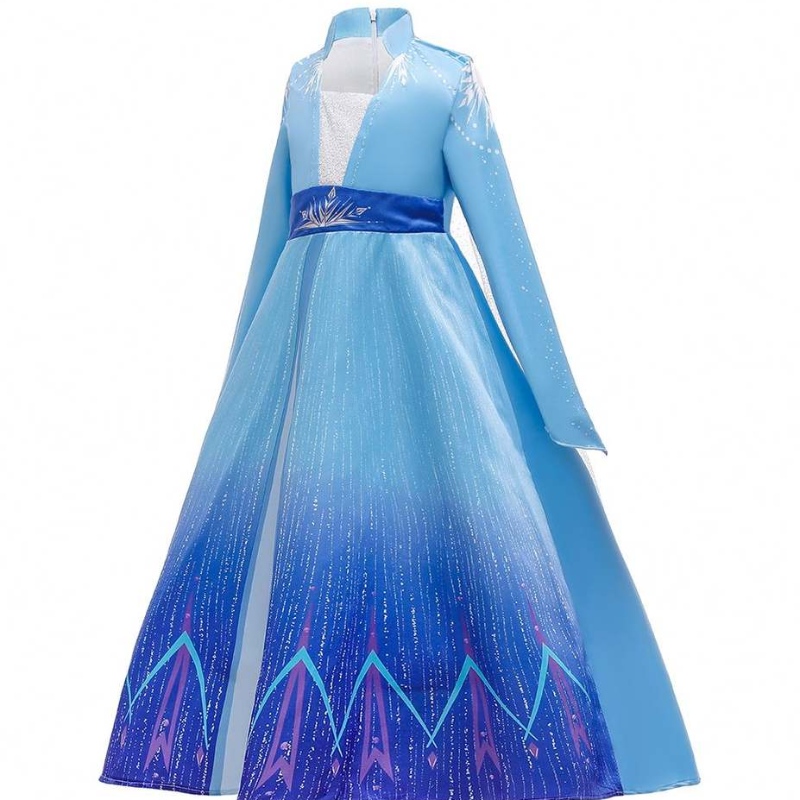 Baige Hot Sale Children Clothing Girls Elsa Disfraz de vestuario Cosplay Vestido deniña