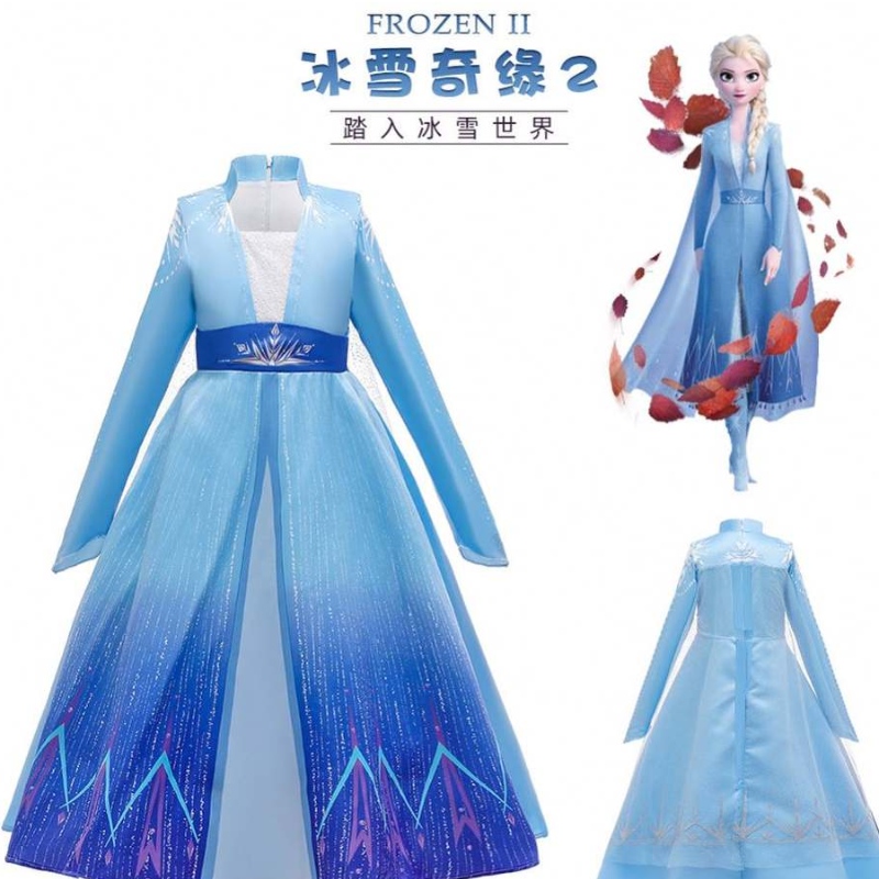 Baige Hot Sale Children Clothing Girls Elsa Disfraz de vestuario Cosplay Vestido deniña