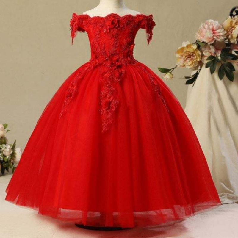 NUEVA LLEGA NIÑOS Ropa elegante Partido Niños Usos Vestidos deniña de flores para bodas de cumpleaños WGW6002
