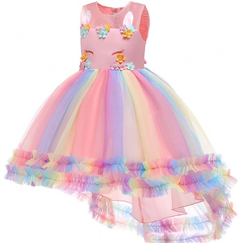 Vestido deniña de flores 2021 Vestido de unicornio Princesa Vestido de unicornio para 3-12 años de cumpleaños