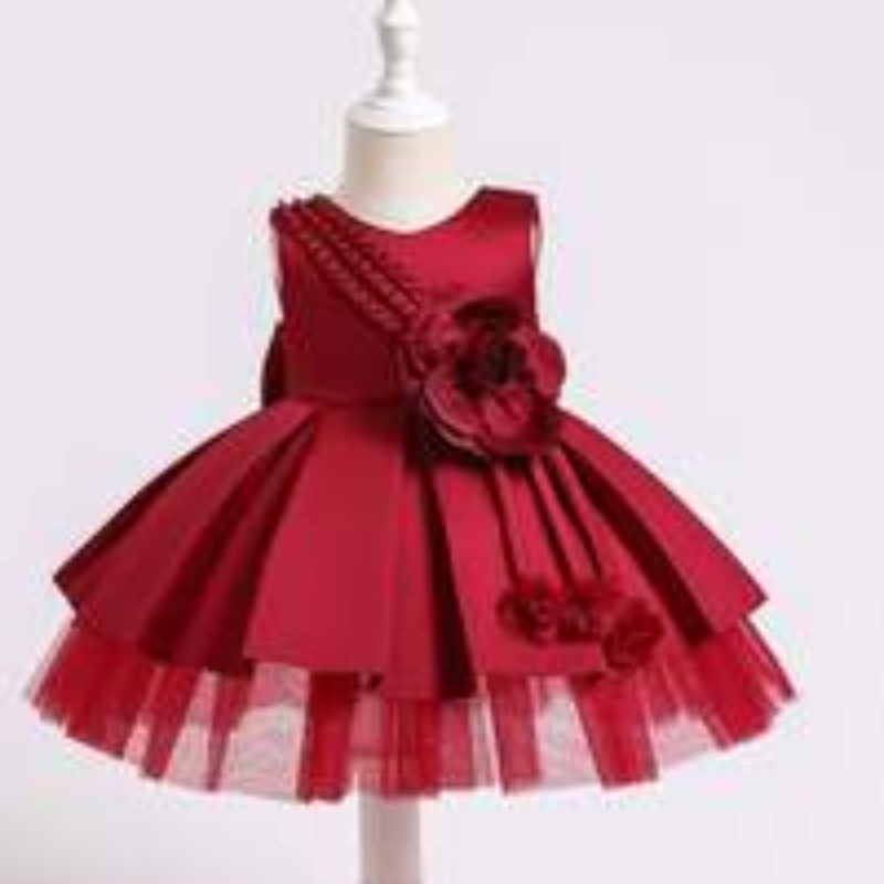 Vestido de chicas de flores de baigra Baby Wedding Party Princess Clothing Kids Nind Girl Vestidos XZ001