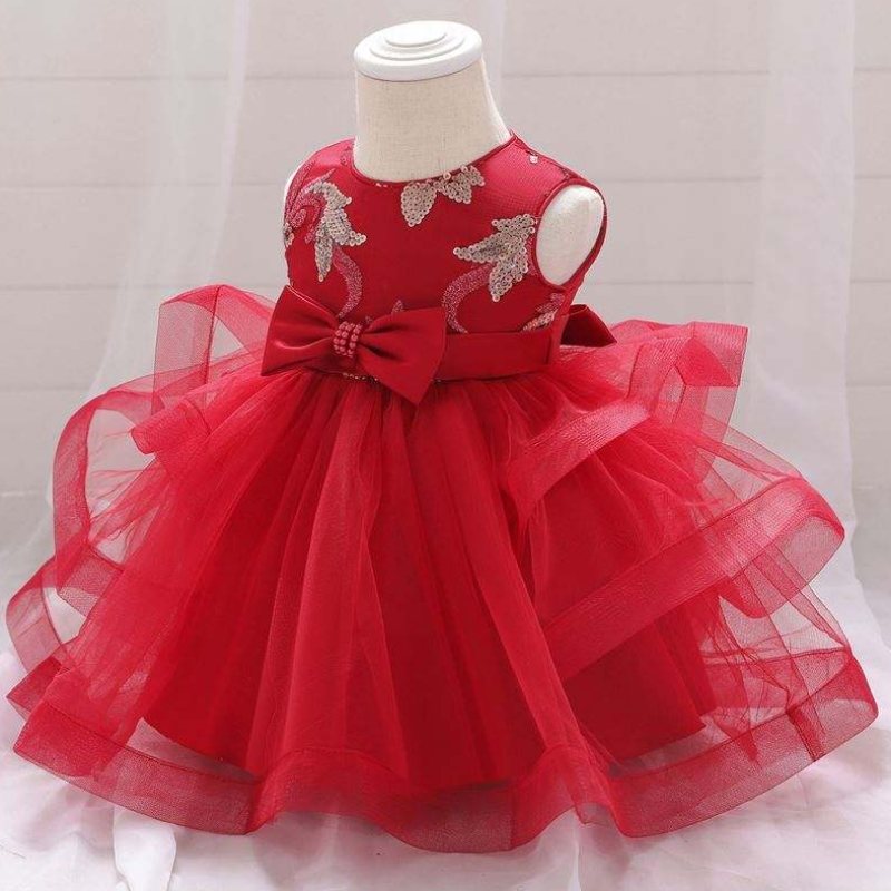 Vestido de fiesta de bordado de bordado de baigraniños diseños de vestidos de vestidos para bebés