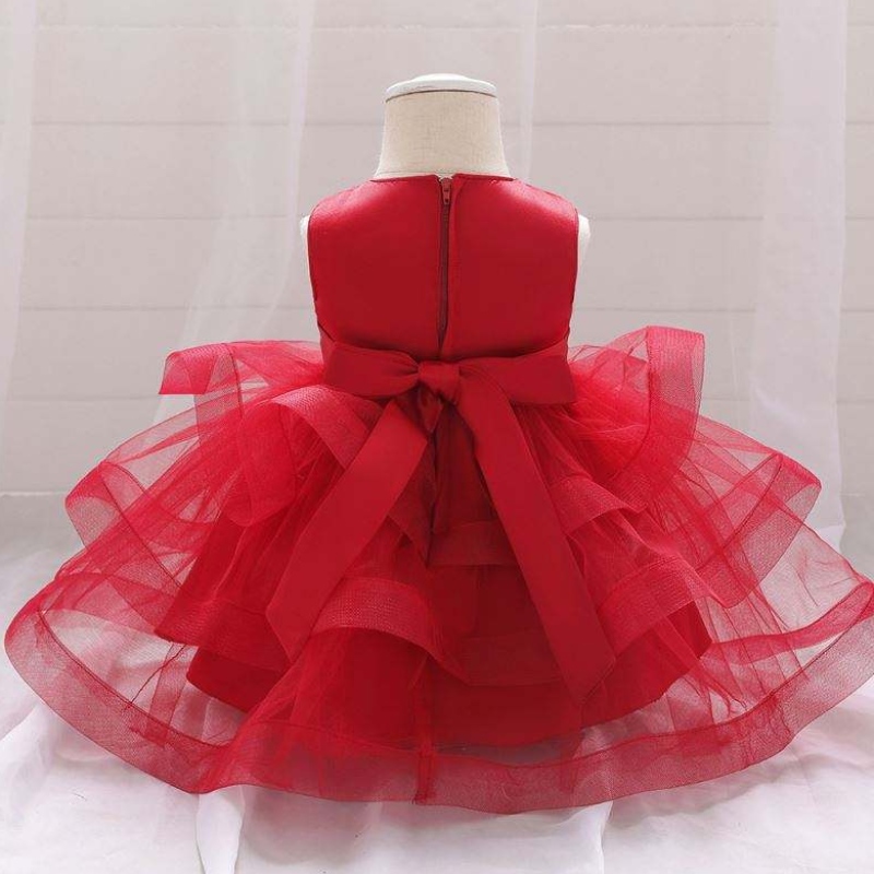 Vestido de fiesta de bordado de bordado de baigraniños diseños de vestidos de vestidos para bebés