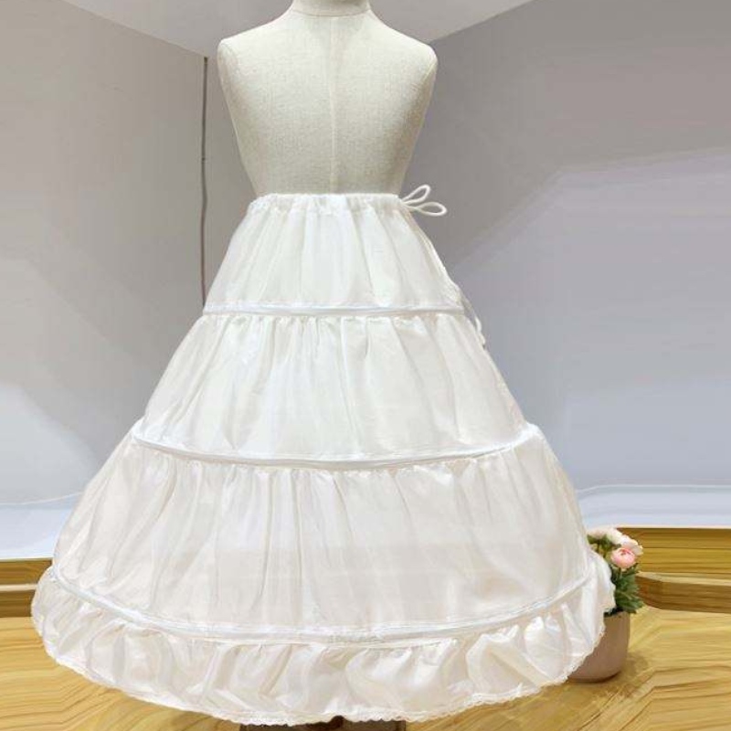 Baige Baby Girl Petticoat paraniños Vestido denovia largo Pannier paraniña Long Princess Dress Crinoline para Flower Girls