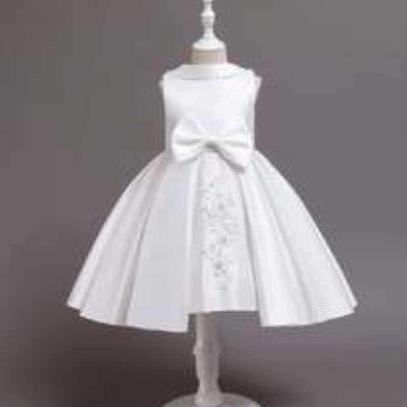 Baige Flower Girl Vestido denoche Catwalk Cabeza de cumpleaños Princess Dress Western Style Niña Piano Vestido 68040