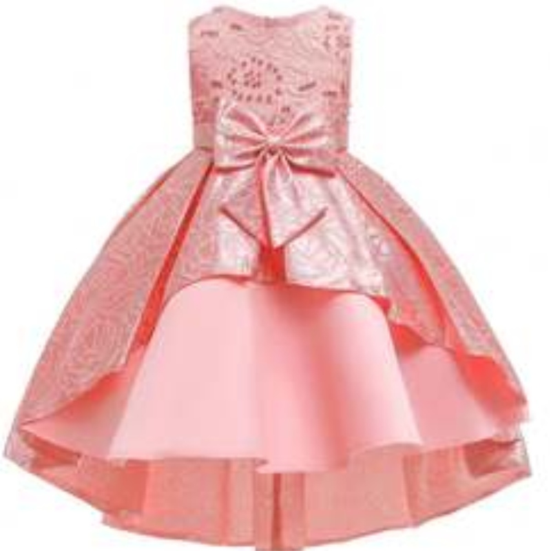 Baige Boutique Clothing Girls Party Dresses Satin Children Diseños de vestimenta Long T5176