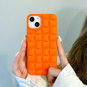 Adecuado para Apple iPhone 14/14 Pro Case, Case de cuero protector de teléfono móvil con prueba de otoño todo incluido, caja protectora tridimensional de TPU a cuadros