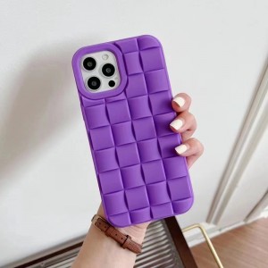 Adecuado para Apple iPhone 14/14 Pro Case, Case de cuero protector de teléfono móvil con prueba de otoño todo incluido, caja protectora tridimensional de TPU a cuadros
